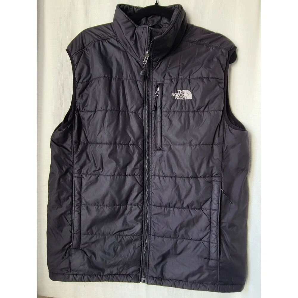 The North Face Primaloft Insulated Vest Men's Large Black Full Zip Puffer